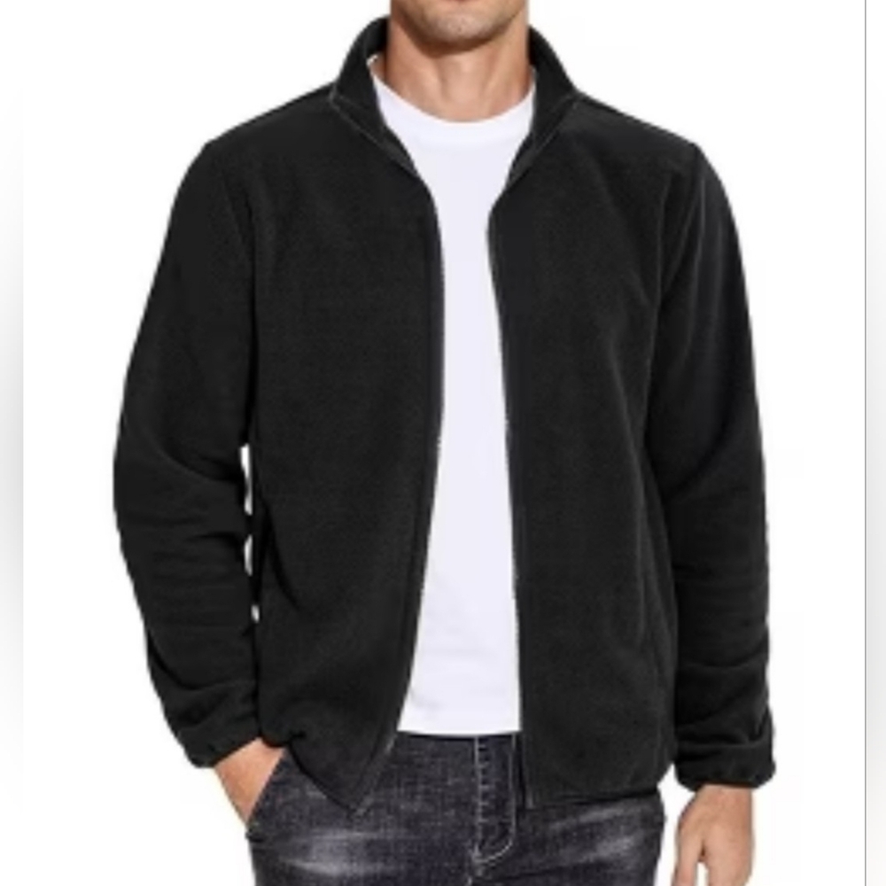 St. John's Bay Charcoal Full-zip Fleece Jacket - Large